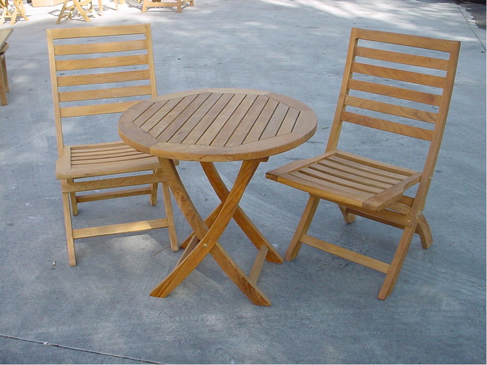 Furnitureteak Teak Furniture Set Of Bahama 27 Bistro Round