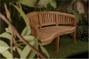 Teak Bench 60" Extra Thick - "Rounded Curve" Style 3-Seater Curved Back