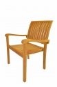 Teak Stackable Armchairs - "Aspen" Style (set of 4)