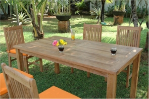 Teak Table 63" Long - "Montage" Style